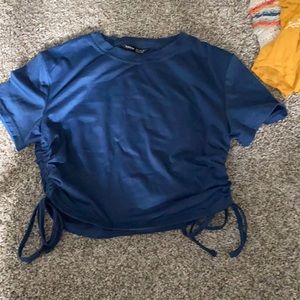 Navy blue tight adjustable tee!